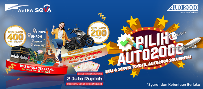 Pilih AUTO2000 dan Dapatkan 400 Paket Liburan, Umroh, dan Hadiah Motor Senilai Jutaan Rupiah!