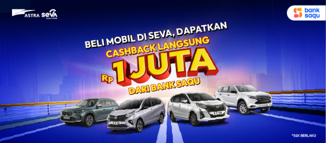 PROMO Cashback Rp1 Juta Pakai Bank Saqu Khusus Sobat SEVA!