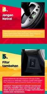 mobil matik melewati turunan