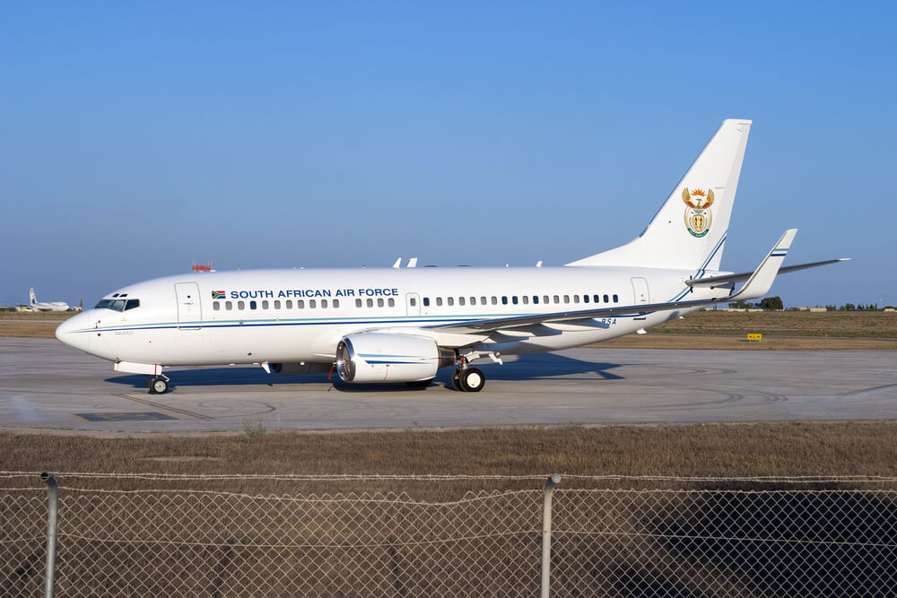 pesawat presiden afrika selatan