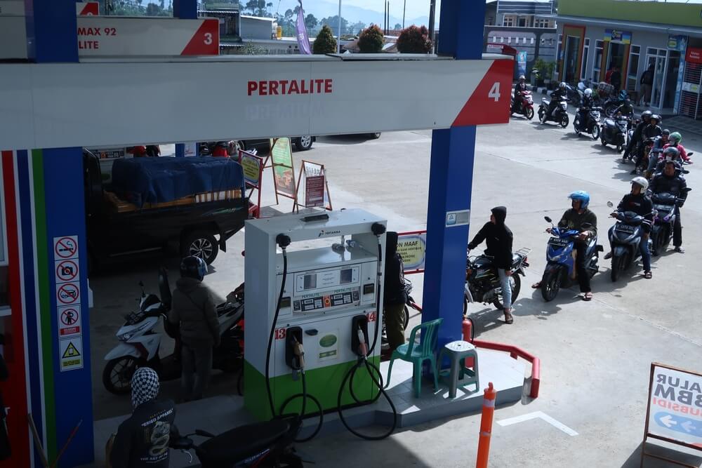 spbu pertamina biru