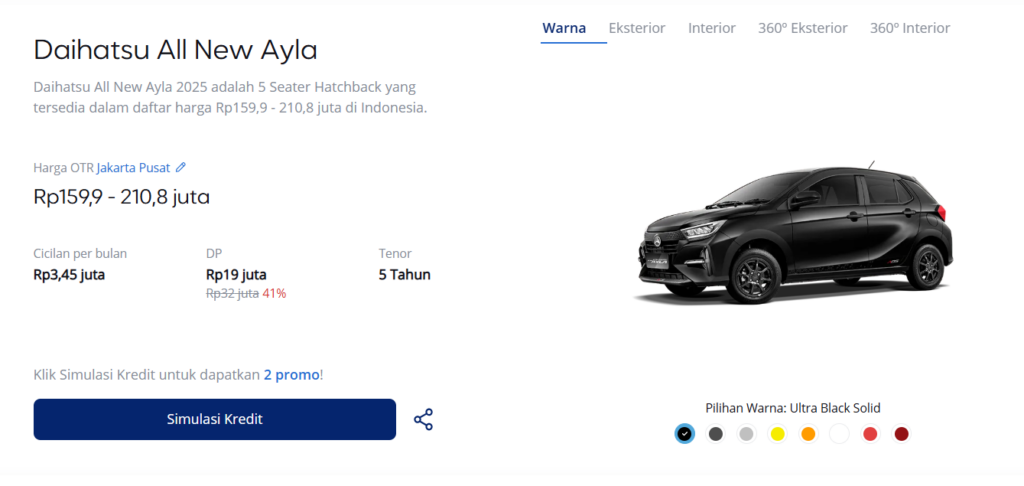 Daihatsu Ayla 1.0 M M/T