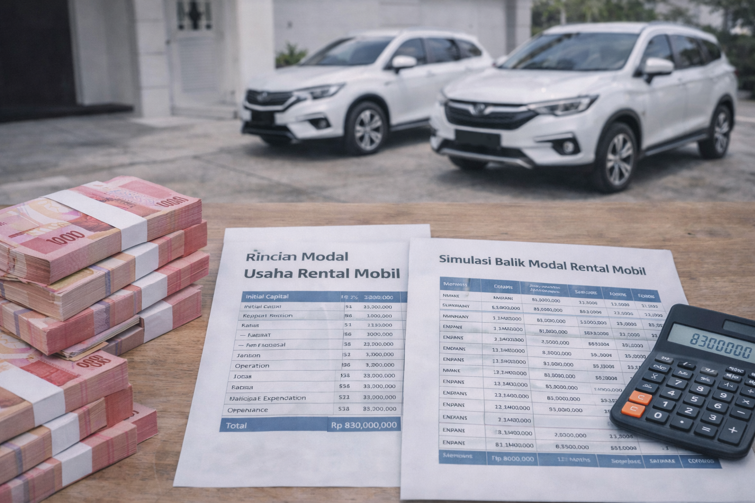 Rincian Modal Usaha Rental Mobil Lengkap dengan Simulasi Balik Modal