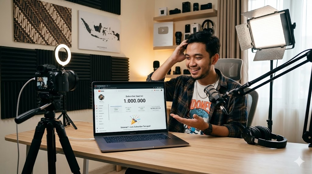 1 Juta Subscriber YouTube di 2026, Berapa Penghasilan Nyatanya per Bulan?