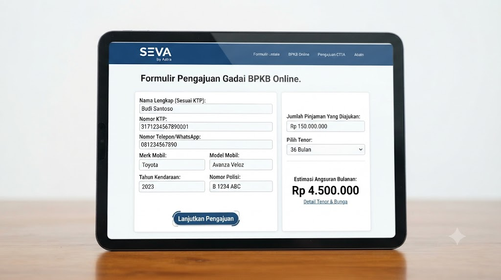 Cara Gadai BPKB Mobil Online di SEVA 2026: Proses Cepat, Aman, dan Praktis