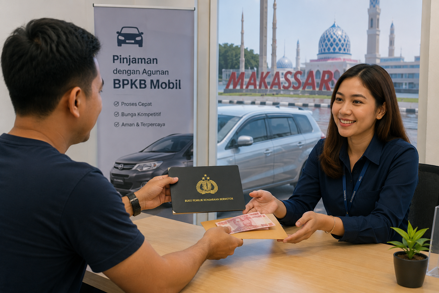 Pusat Gadai BPKB Mobil Makassar 089690008888: Cair Kilat, Bunga Rendah & Resmi OJK