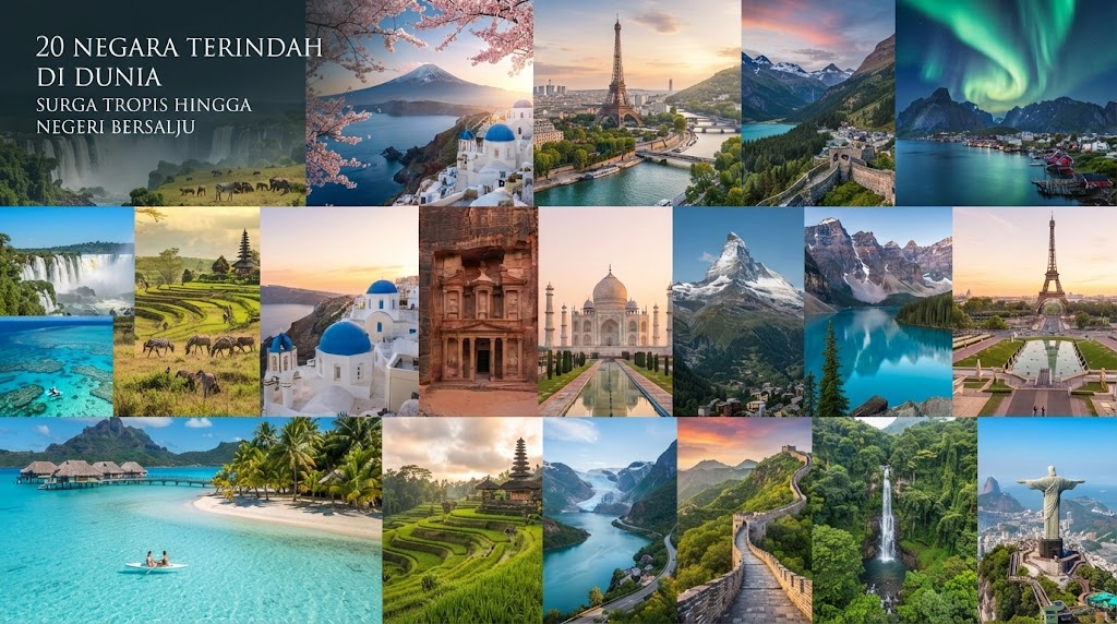 Rekomendasi 20 Negara Terindah di Dunia untuk Traveling, Ada Surga Tropis hingga Negeri Bersalju