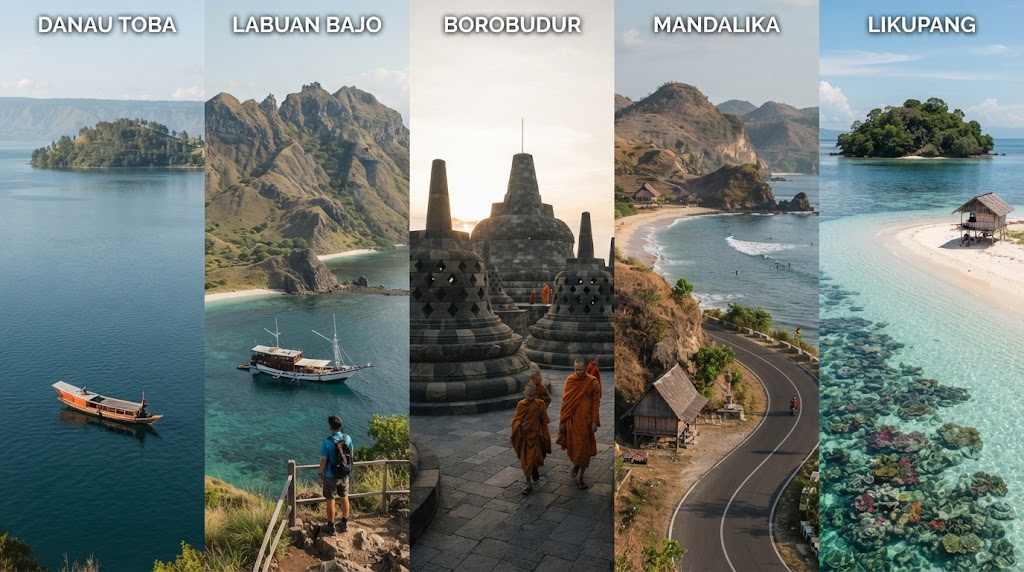 Apa Saja 5 Destinasi Super Prioritas di Indonesia? Kenali Pesona Danau Toba hingga Likupang