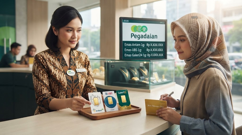 1 Gram Emas di Pegadaian Berapa? Cek Harga Terbaru Antam, UBS, dan Galeri24 di 2026