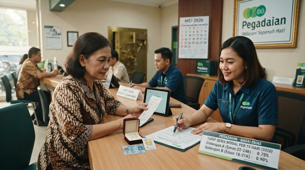 Berapa Tarif Gadai Emas di Pegadaian 2026? Ini Rincian Sewa Modal per 15 Hari